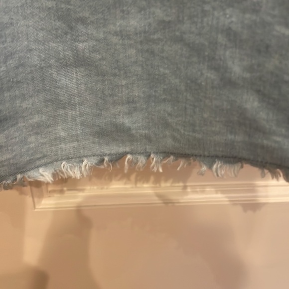 Hem and Thread light weight chambray off the shoulder dress. - Picture 3 of 5